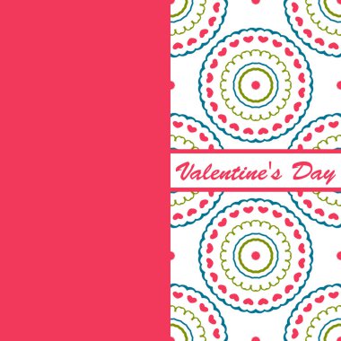 Sevgililer günü vintage kartı vith yazı ve desenler arka plan