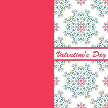 Sevgililer günü vintage kartı vith yazı ve desenler arka plan