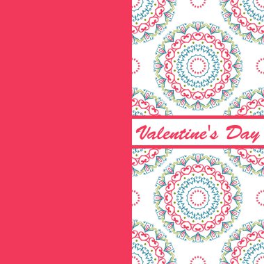 Sevgililer günü vintage kartı vith yazı ve desenler arka plan