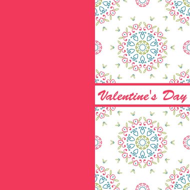 Sevgililer günü vintage kartı vith yazı ve desenler arka plan