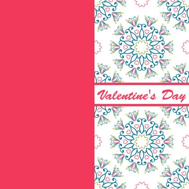 Sevgililer günü vintage kartı vith yazı ve desenler arka plan