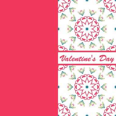 Sevgililer günü vintage kartı vith yazı ve desenler arka plan