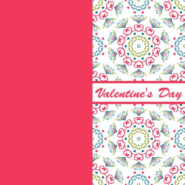 Sevgililer günü vintage kartı vith yazı ve desenler arka plan