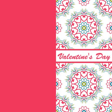 Sevgililer günü vintage kartı vith yazı ve desenler arka plan