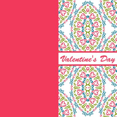 Sevgililer günü vintage kartı vith yazı ve desenler arka plan