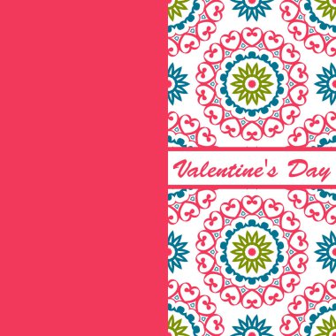 Sevgililer günü vintage kartı vith yazı ve desenler arka plan