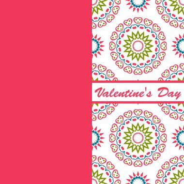 Sevgililer günü vintage kartı vith yazı ve desenler arka plan