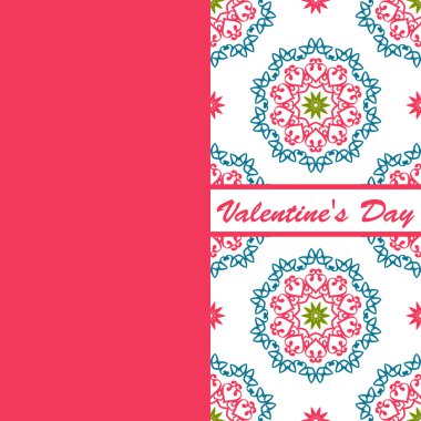 Sevgililer günü vintage kartı vith yazı ve desenler arka plan