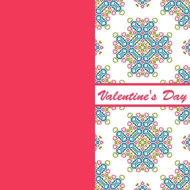 Sevgililer günü vintage kartı vith yazı ve desenler arka plan