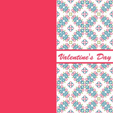 Sevgililer günü vintage kartı vith yazı ve desenler arka plan