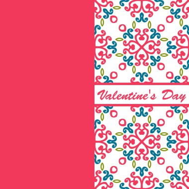 Sevgililer günü vintage kartı vith yazı ve desenler arka plan