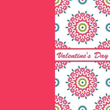 Sevgililer günü vintage kartı vith yazı ve desenler arka plan