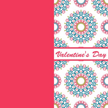 Sevgililer günü vintage kartı vith yazı ve desenler arka plan