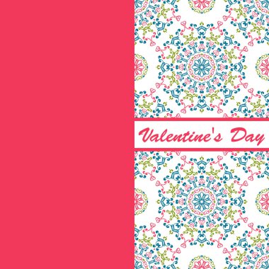 Sevgililer günü vintage kartı vith yazı ve desenler arka plan