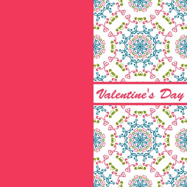 Sevgililer günü vintage kartı vith yazı ve desenler arka plan