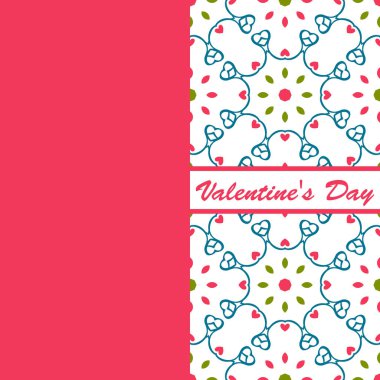 Sevgililer günü vintage kartı vith yazı ve desenler arka plan