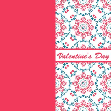 Sevgililer günü vintage kartı vith yazı ve desenler arka plan