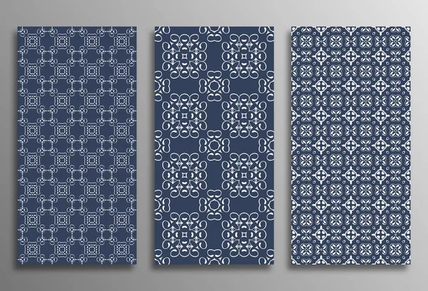 Definir padrões universais diferentes vetor sem costura (azulejos). Textura infinita pode ser usado para papel de parede, preenchimento padrão, fundo da página web, texturas de superfície. ornamento design moderno — Vetor de Stock