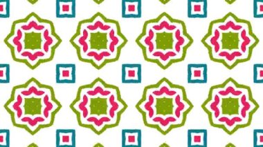 4 k farklı renk seçenekleri sunan video arka plan döngü animasyon desen. Modern soyut kaleydoskop hareket tasarım