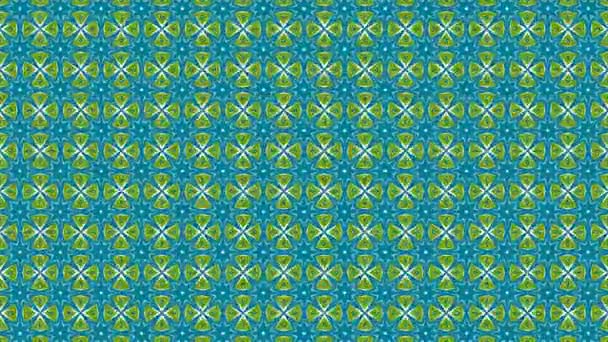 Hypnotique kaléidoscopique scène fond de boucle visuelle pour la musique. Graphiques de mouvement multicolores abstraits. Bel ornement lumineux .