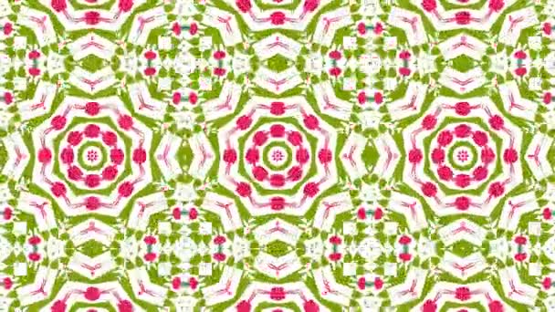 Hypnotic Kaleidoscopic Stage Visual Loop Background Music Abstract Multicolored Motion — Stock Video