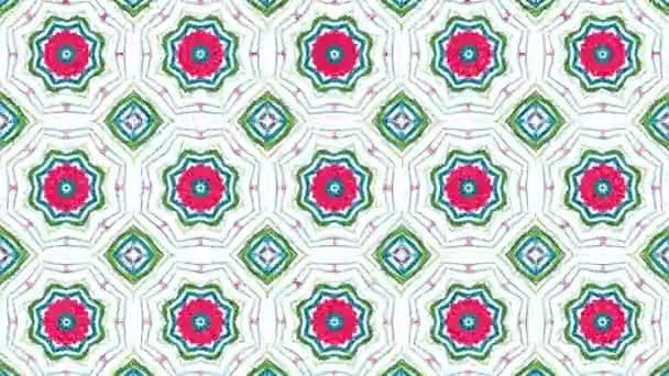 Hypnotic Kaleidoscopic Stage Visual Loop Background Music Abstract Multicolored Motion — Stock Video