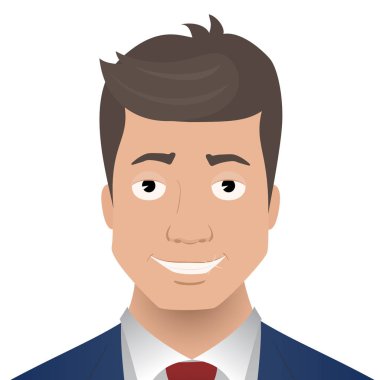 Yüz gülümseyen iş adamı