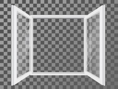 Beyaz açık çift pencere