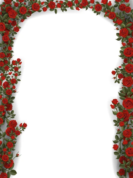 Arc floral de roses — Image vectorielle