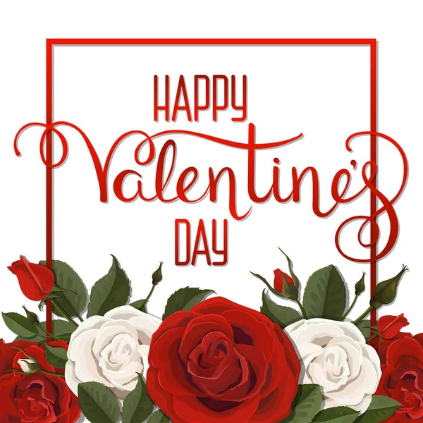 Sevgililer günü kırmızı beyaz gül çiçek yazı