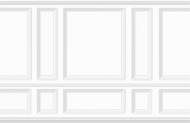 moulding white wall panel clipart