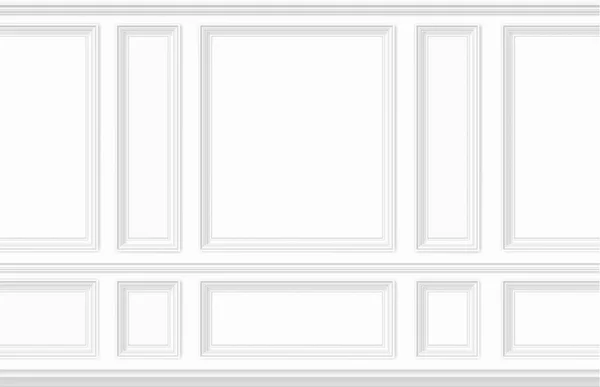 Moulding white wall panel — Stock Vector