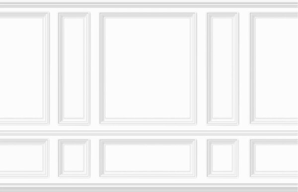 moulding white wall panel