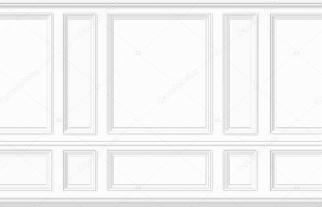 moulding white wall panel