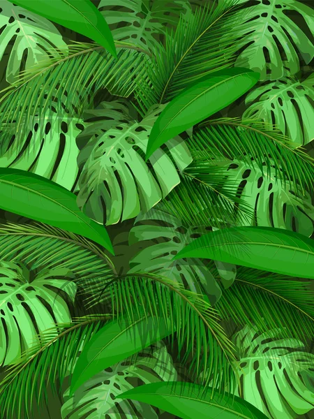 Vector tropical leaf background. — Stock Vector