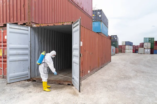 Disinfecting Storage Container Prevent Covid — Stock Photo, Image