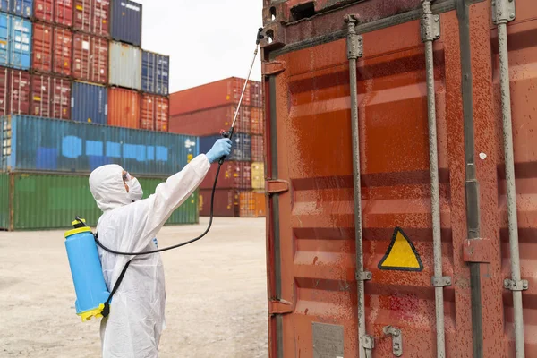 Disinfecting Storage Container Prevent Covid — Stock Photo, Image