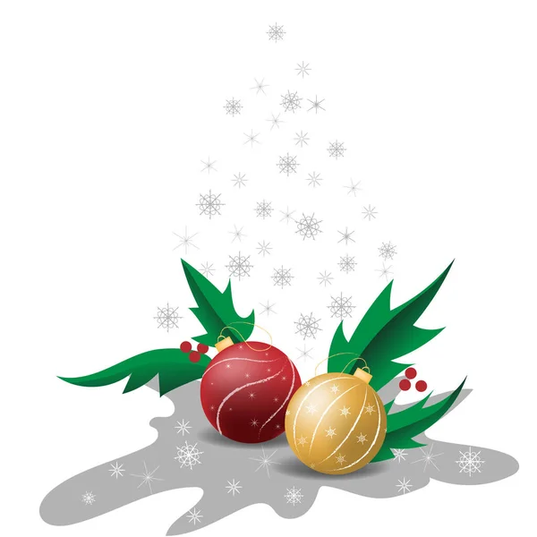 Різдвяна святкова композиція з кульками та пусткою на новорічні свята. — стоковий вектор