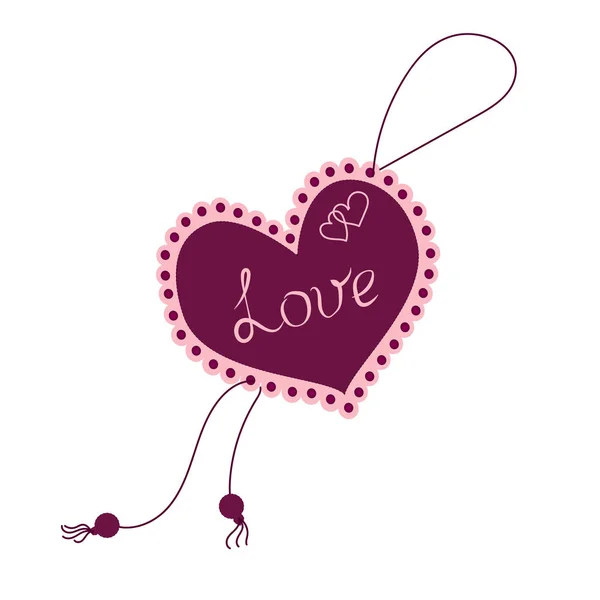 Décoration romantique d'affiche avec des coeurs pour la carte de voeux de Saint-Valentin heureux ou invitation de mariage. Modèle vectoriel . — Image vectorielle
