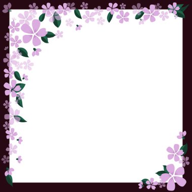 8 Mart, Çin Yeni Yılı, Sakura bayramı için tebrik kartı çerçevesi