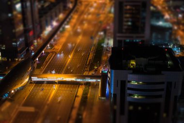 Dubai night city scape at the winter 2020