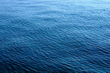 Rüzgarlı bir günde dalgalı deniz suyu yüzeyi olan mavi soyut arkaplan