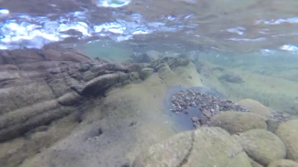 山区河流的水下景观 — 图库视频影像