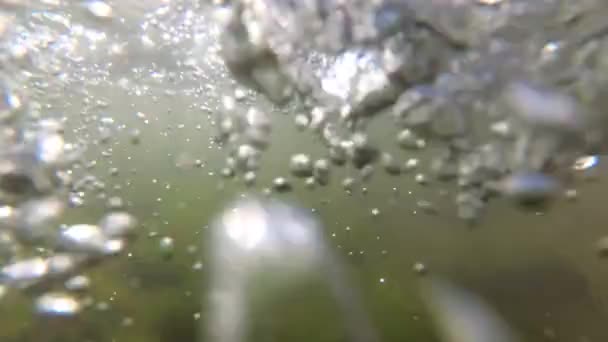 Unterwasserlandschaft Eines Gebirgsflusses — Stockvideo