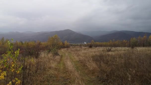 Пейзажи Осенних Карпат — стоковое видео