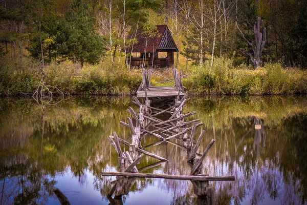 Landschaft Als Alte Brücke Bezeichnet — Stockfoto