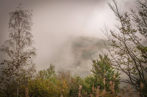 Peisajul Unui Sat Din Munții Carpați — Fotografie, imagine de stoc