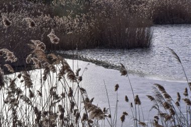 Kışın dağ gölü