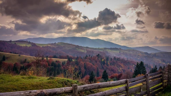 Landscapes Autumn Carpathian Mountains — Stock Photo, Image