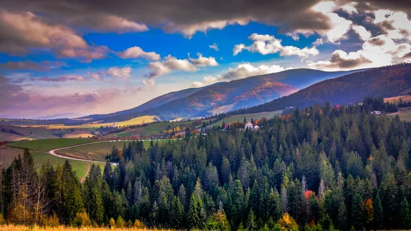 Paisagens Outono Montanhas Cárpatas — Fotografia de Stock